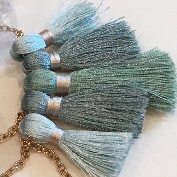 Miss Ivy Blue Tassel long Necklace - Picture 1 of 3
